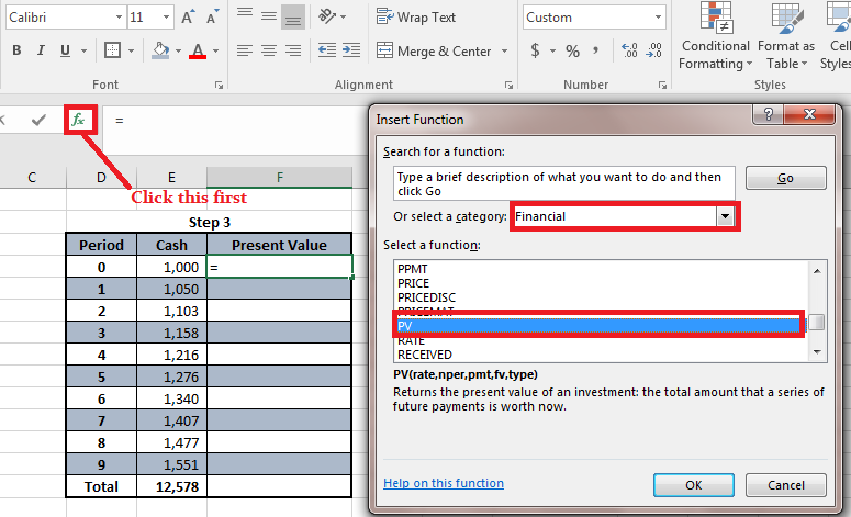 Using Excel to Calculate Present Value of Minimum Lease Payments